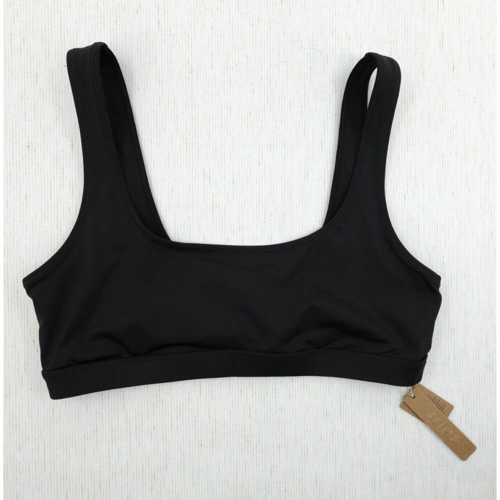 SKIMS Swim Bikini Tank Top Size Large Onyx Sporty Beach